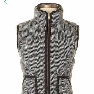 J. Crew Factory Herringbone Vest, Like New, Small
